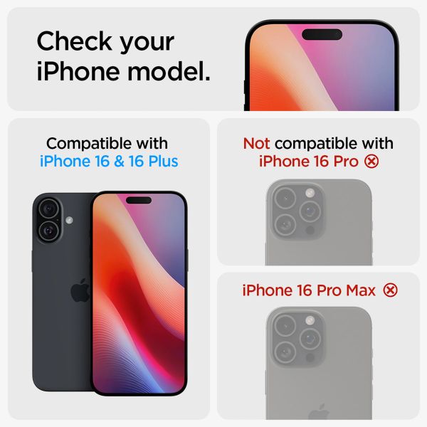 Spigen Optik Pro EZ Fit Lens Protector 2er-Pack Apple iPhone 16 / 16 Plus / 17 - Schwarz