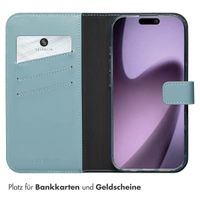 Selencia Echtleder Klapphülle Apple iPhone 17 - Air Blue
