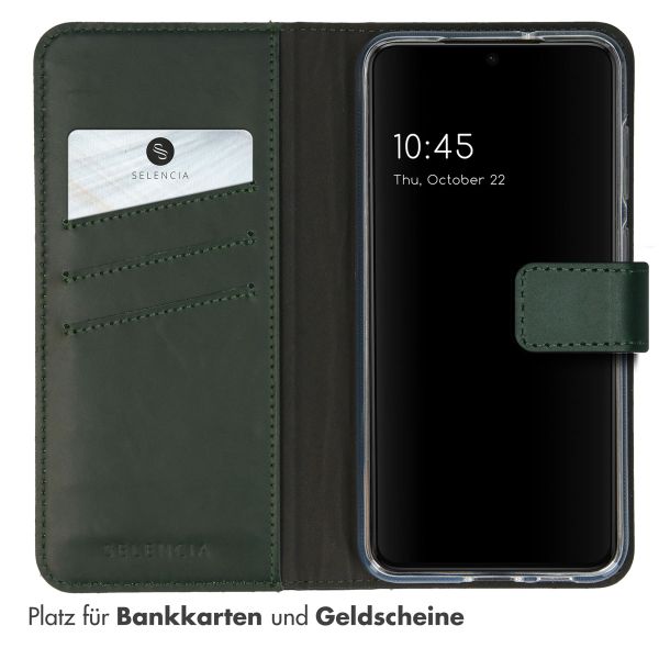 Selencia Echtleder Klapphülle Samsung Galaxy S23 - Grün
