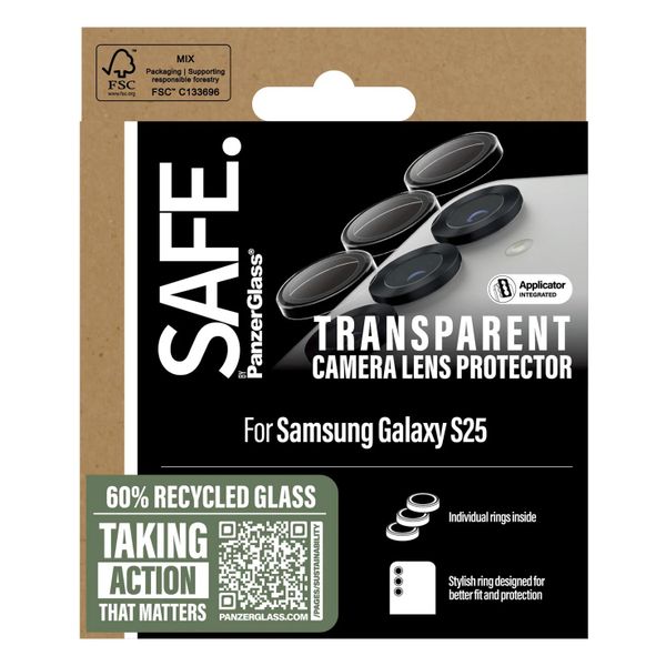 SAFE by PanzerGlass Kameraschutzlinse für das Samsung S25 - Transparent