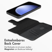 Accezz 2-in-1 Klapphülle aus Leder mit MagSafe Samsung Galaxy S23 FE - Onyx Black
