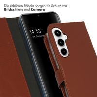 Selencia Echtleder Klapphülle Samsung Galaxy A55 - Hellbraun