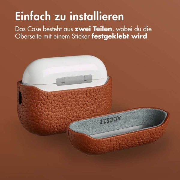Accezz Echtleder Case  Apple Airpods Pro 3 - Cognac