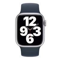 Apple Silikon Solo Loop für  Apple Watch | 44/45/46/49 mm - Größe 3 - Storm Blue