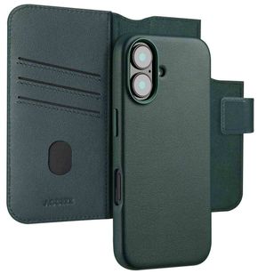 Accezz 2-in-1 Klapphülle aus Leder mit MagSafe Apple iPhone 16 - Cedar Green