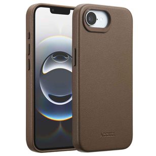 Accezz MagSafe Leather Backcover Apple iPhone 17e / 16e - Kaffeebraun