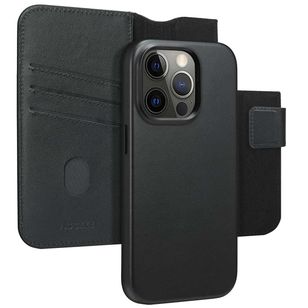 Accezz 2-in-1 Klapphülle aus Leder mit MagSafe Apple iPhone 14 Pro - Onyx Black