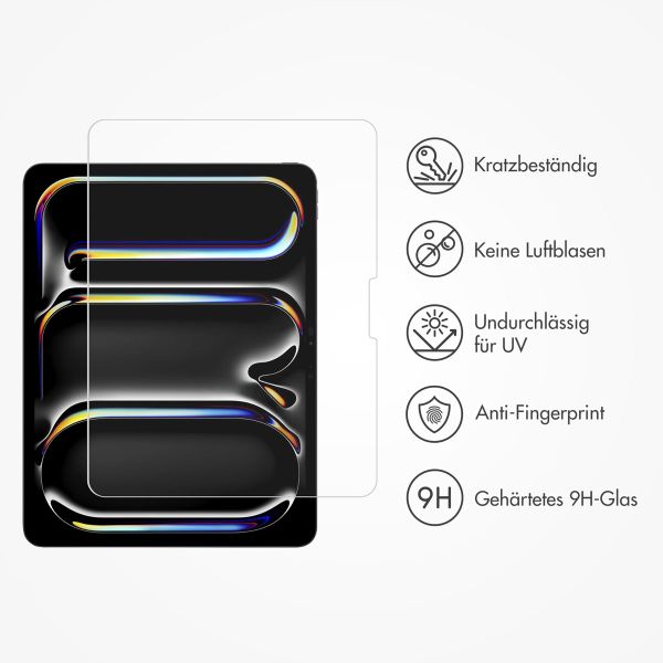 Accezz Schutzfolie aus gehärtetem Glas mit Applikator Apple iPad Pro 13 (2025) M5 / (2024) M4