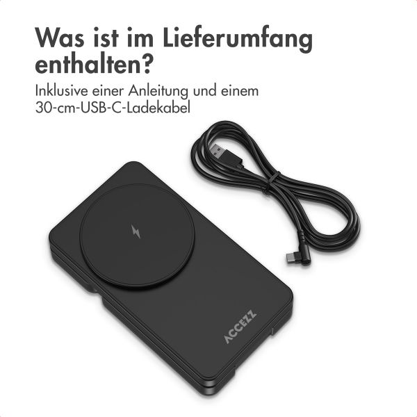 Accezz 3-in-1 Faltbares Kabelloses MagSafe Ladegerät - 20 Watt - Schwarz