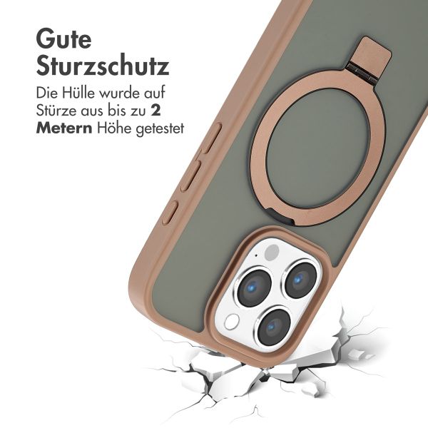 Accezz Ring Stand Backcover mit MagSafe Apple iPhone 16 Pro Max - Braun
