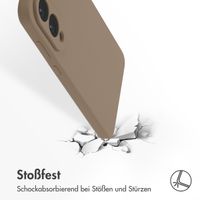 Accezz Liquid Silikoncase mit MagSafe Samsung Galaxy S25 Edge - Hellbraun