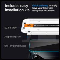 Spigen GLAStR Privacy EZ Fit Displayschutzfolie + Applicator - 2er-Pack Apple iPhone 15 Pro Max