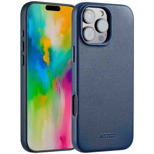 Accezz MagSafe Leather Backcover Apple iPhone 16 Pro Max - Nightfall Blue