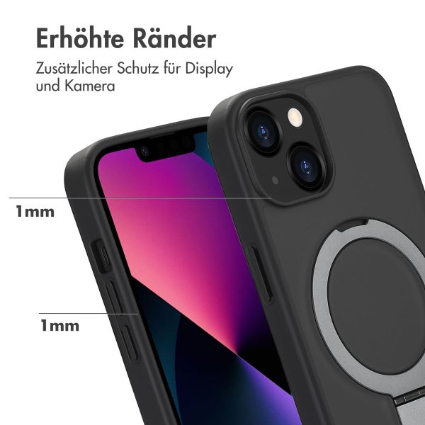 Accezz Ring Stand Backcover mit MagSafe Apple iPhone 14 - Schwarz