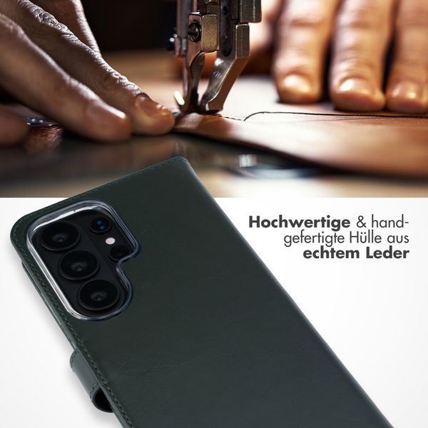 Selencia Echtleder Klapphülle Samsung Galaxy S26 Ultra - Grün