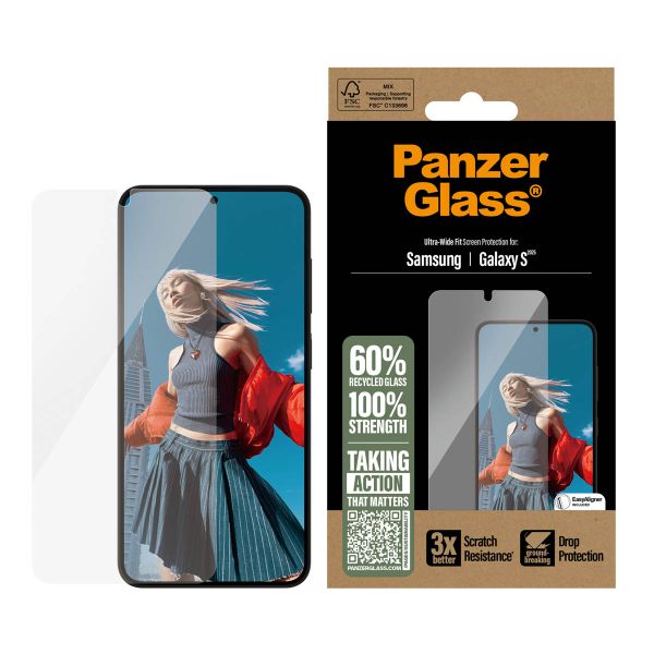 PanzerGlass Ultra-Wide Fit Antibakterieller Displayschutz Samsung Galaxy S25