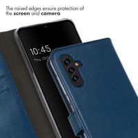 Selencia Echtleder Klapphülle Samsung Galaxy A13 (5G) / A04s - Blau