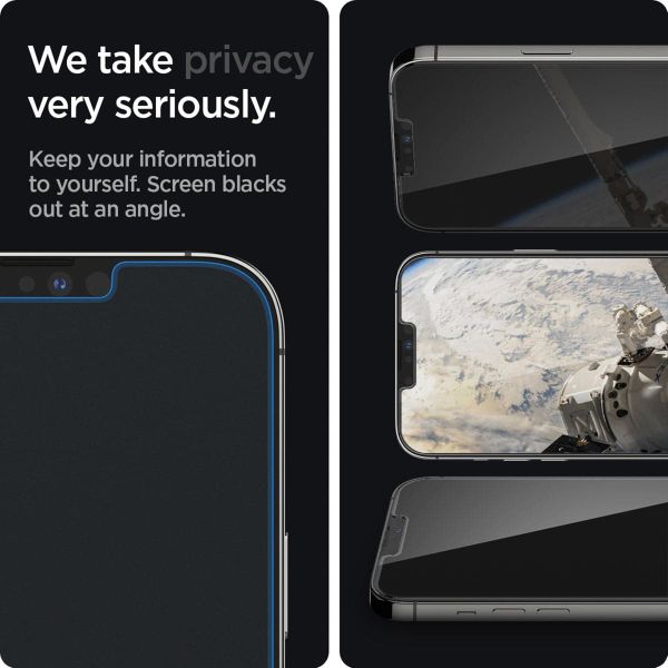 Spigen GLAStR Privacy EZ Fit Displayschutzfolie + Applicator - 2er-Pack Apple iPhone 13 Pro Max