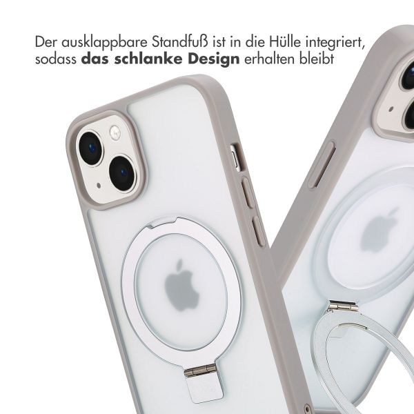 Accezz Ring Stand Backcover mit MagSafe Apple iPhone 13 - Grau
