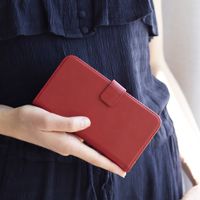 Selencia Echtleder Klapphülle Samsung Galaxy S21 - Rot