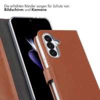 Selencia Echtleder Klapphülle Samsung Galaxy A36 / A56 - Hellbraun