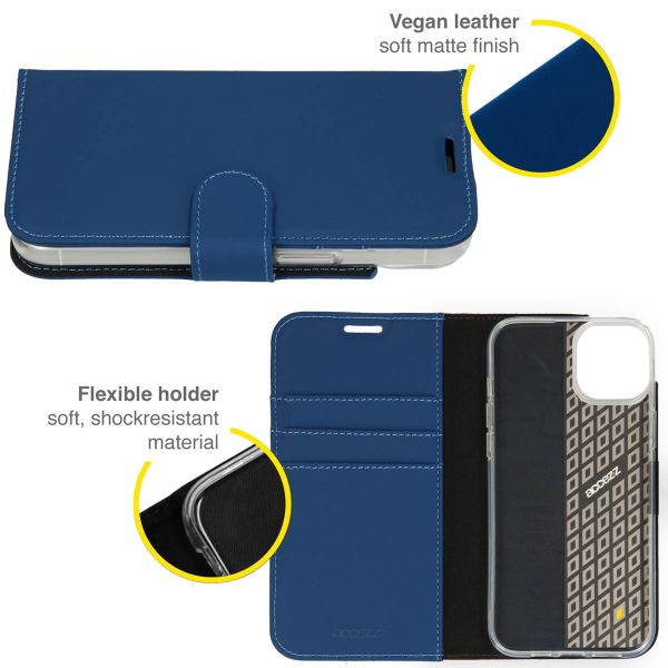 Accezz Wallet TPU Klapphülle Apple iPhone 14 Plus - Dunkelblau