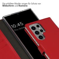 Selencia Echtleder Klapphülle Samsung Galaxy S24 Ultra - Rot