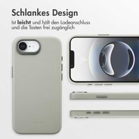 Accezz MagSafe Leather Backcover Apple iPhone 17e / 16e - Light Grey