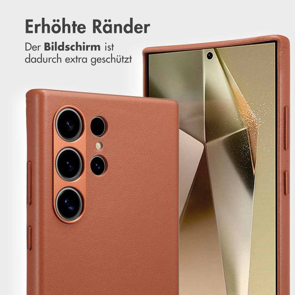 Accezz 2-in-1 Klapphülle aus Leder mit MagSafe Samsung Galaxy S24 Ultra - Sienna Brown