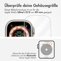 Accezz Displayschutz aus gehärtetem Glas mit Applikator Apple Watch Ultra 1 / 2 / 3 - 49 mm