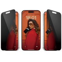 PanzerGlass Ultra Wide Fit Antibakterieller Screen Protector mit Sichtschutz inkl. Applikator Apple iPhone 15 Pro