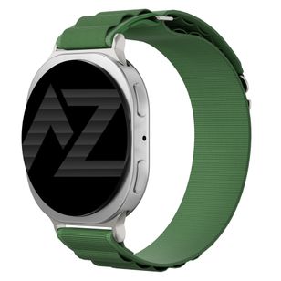 Accezz Nylon Alpine Armband für Samsung Galaxy Watch 9 (40/44mm) / Watch 8 (40/44mm) / Classic (46mm) - Olive Green