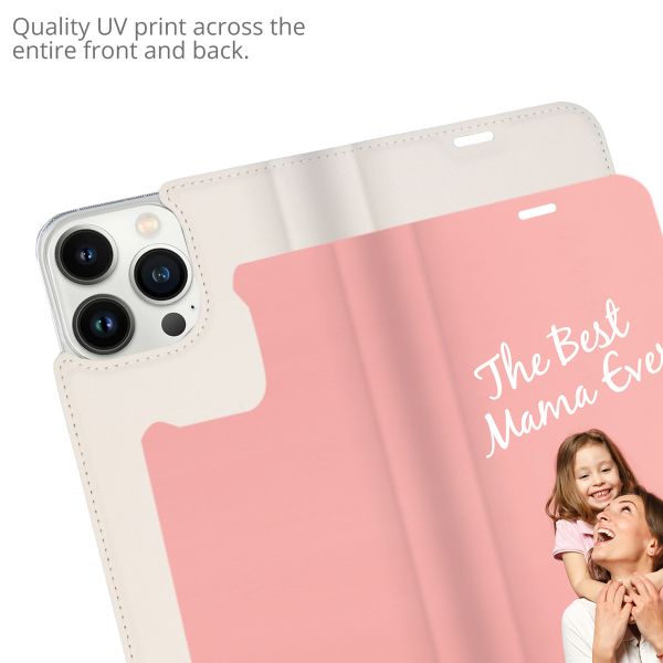 Gestalte deine eigene Compact Gel Klapphülle Apple iPhone 13 Pro Max - Weiß