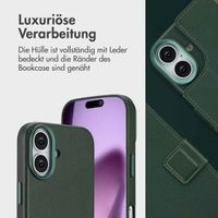 Accezz 2-in-1 Klapphülle aus Leder mit MagSafe Apple iPhone 17 - Cedar Green