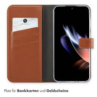 Selencia Echtleder Klapphülle Samsung Galaxy A36 / A56 - Hellbraun