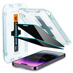 Spigen GLAStR Privacy EZ Fit Displayschutzfolie + Applicator - 2er-Pack Apple iPhone 14 Pro Max