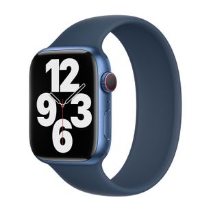 Apple Silikon Solo Loop für  Apple Watch | 44/45/46/49 mm - Größe 12 - Abyss Blue