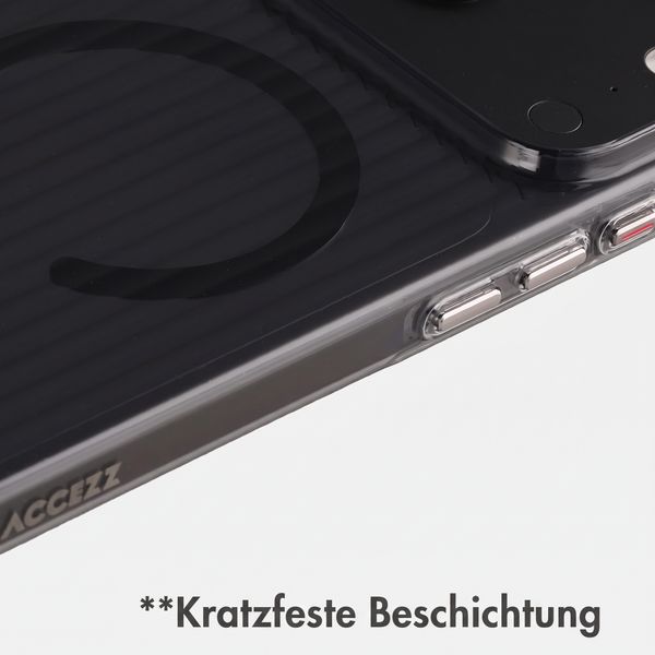Accezz Lite Backcover mit MagSafe | Fluted | Apple iPhone 18 Pro / 17 Pro - Glossy Black