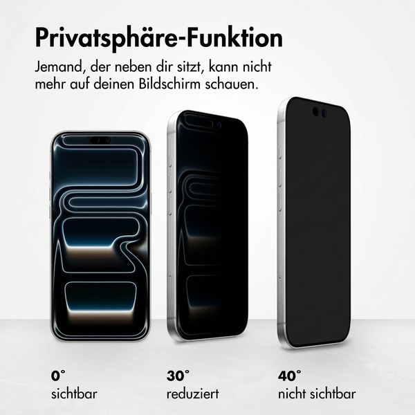Accezz Privacy Displayschutz aus gehärtetem Glas Apple iPhone 18 Pro Max