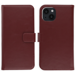 Selencia Echtleder Klapphülle Apple iPhone 15 - Burgundy