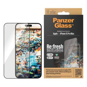 PanzerGlass Ultra-Wide Fit Antibakterieller Displayschutz Apple iPhone 15 Pro Max