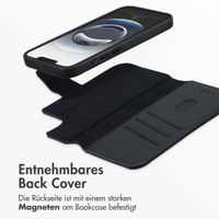 Accezz 2-in-1 Klapphülle aus Leder mit MagSafe Apple iPhone 17e / 16e - Onyx Black
