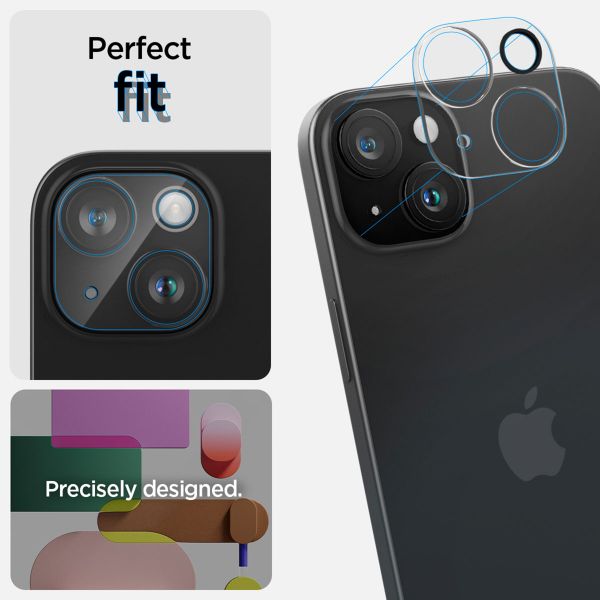 Spigen GLAStR Optik Camera Lens Protector - Kamerainsel-Schutz (2er-Pack) Apple iPhone 15 / 15 Plus - Transparent