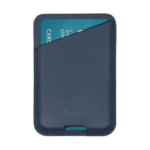 Accezz Lederkartenhalter - Geeignet für MagSafe und Qi2 - Nightfall Blue