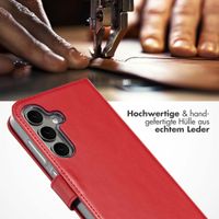 Selencia Echtleder Klapphülle Samsung Galaxy S25 - Rot