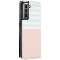 Gestalte deine eigene Compact Gel Klapphülle Samsung Galaxy S21 Plus - Weiß