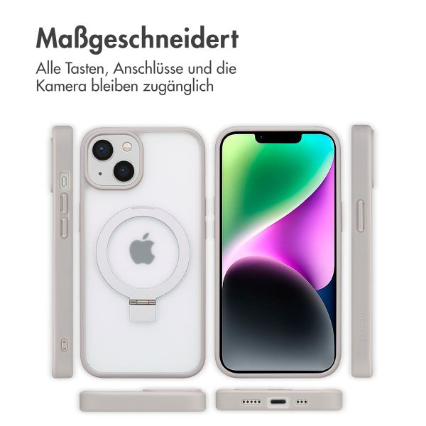 Accezz Ring Stand Backcover mit MagSafe Apple iPhone 14 - Grau