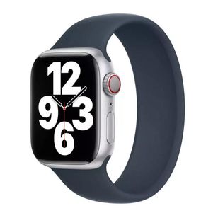 Apple Silikon Solo Loop für  Apple Watch | 38/40/41/42 mm - Größe 9 - Storm Blue