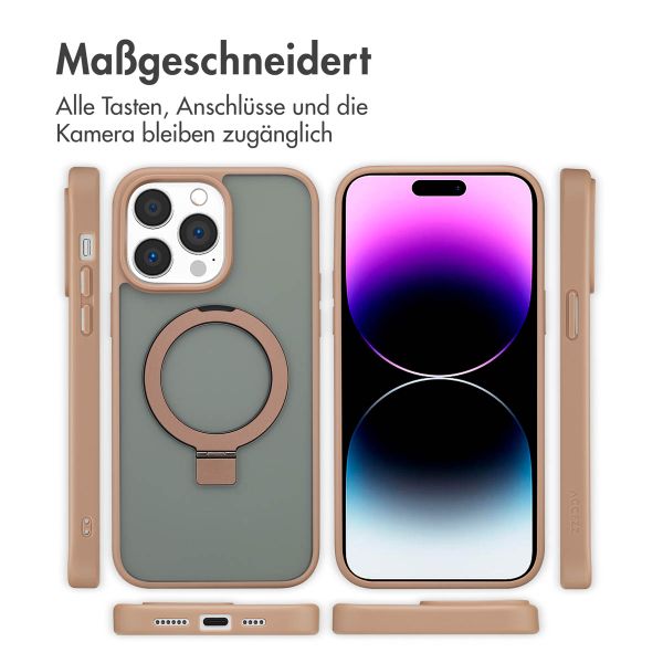 Accezz Ring Stand Backcover mit MagSafe Apple iPhone 14 Pro Max - Braun