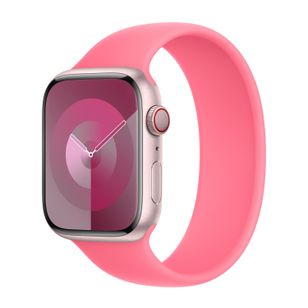 Apple Silikon Solo Loop für  Apple Watch | 38/40/41/42 mm - Größe 4 - Pink